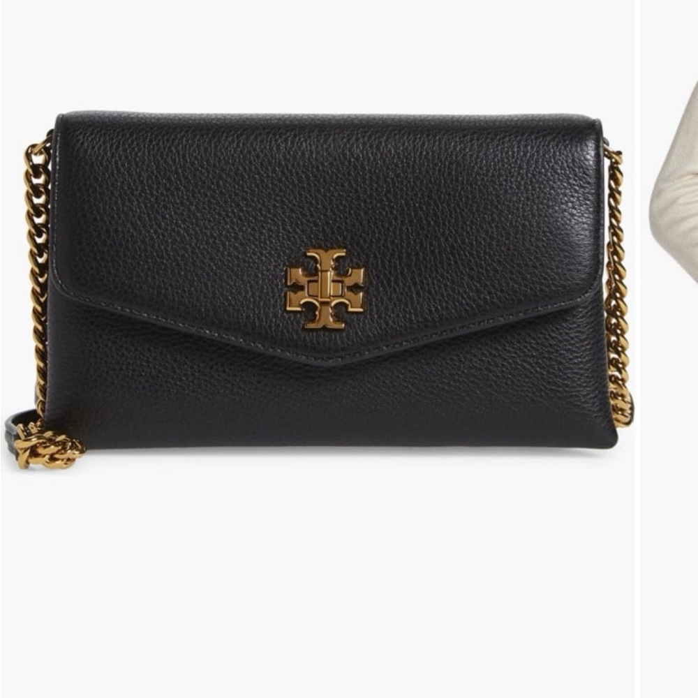 Tory Burch Kira Pebble Leather Wallet on a Chain
